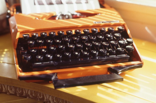 Orange typewriter